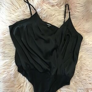 Express Elegant Black Satin Camisole